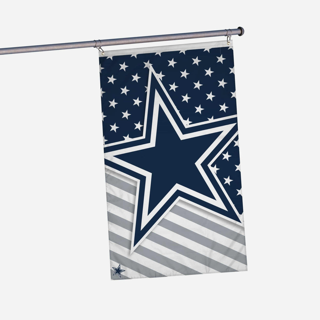 Dallas Cowboys Big Logo Americana Horizontal Flag FOCO - FOCO.com