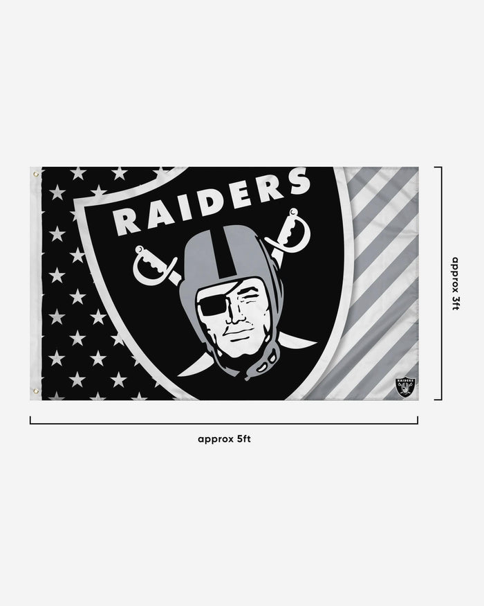 Las Vegas Raiders Big Logo Americana Horizontal Flag FOCO - FOCO.com