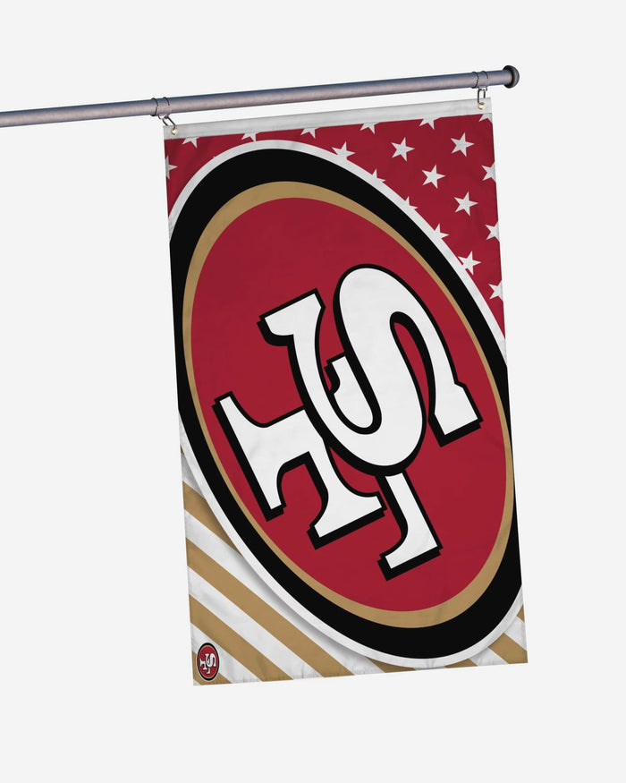 San Francisco 49ers Big Logo Americana Horizontal Flag FOCO - FOCO.com
