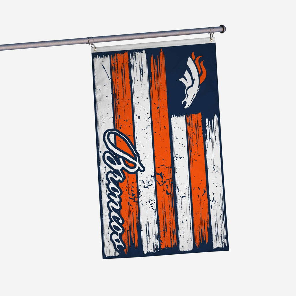 Denver Broncos Brushstroke Americana Horizontal Flag FOCO - FOCO.com