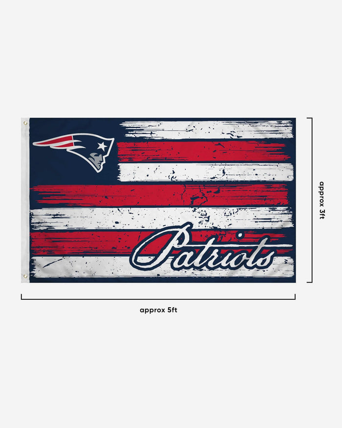 New England Patriots Brushstroke Americana Horizontal Flag FOCO - FOCO.com