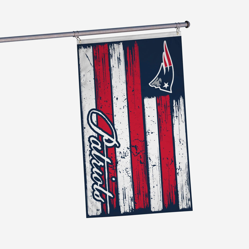 New England Patriots Brushstroke Americana Horizontal Flag FOCO - FOCO.com