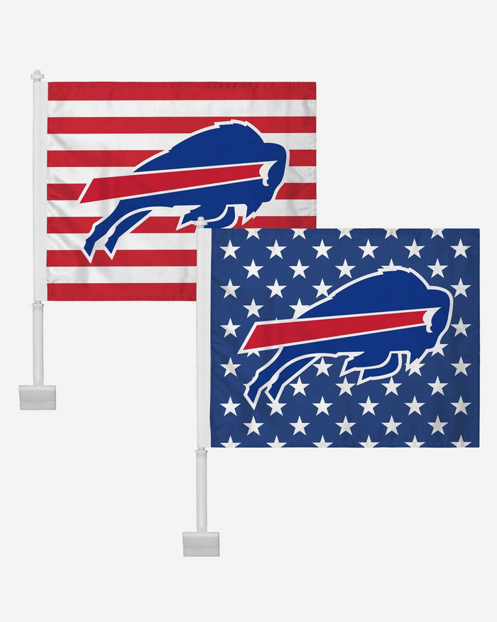 Buffalo Bills 2 Pack Solid Americana Car Flag FOCO - FOCO.com