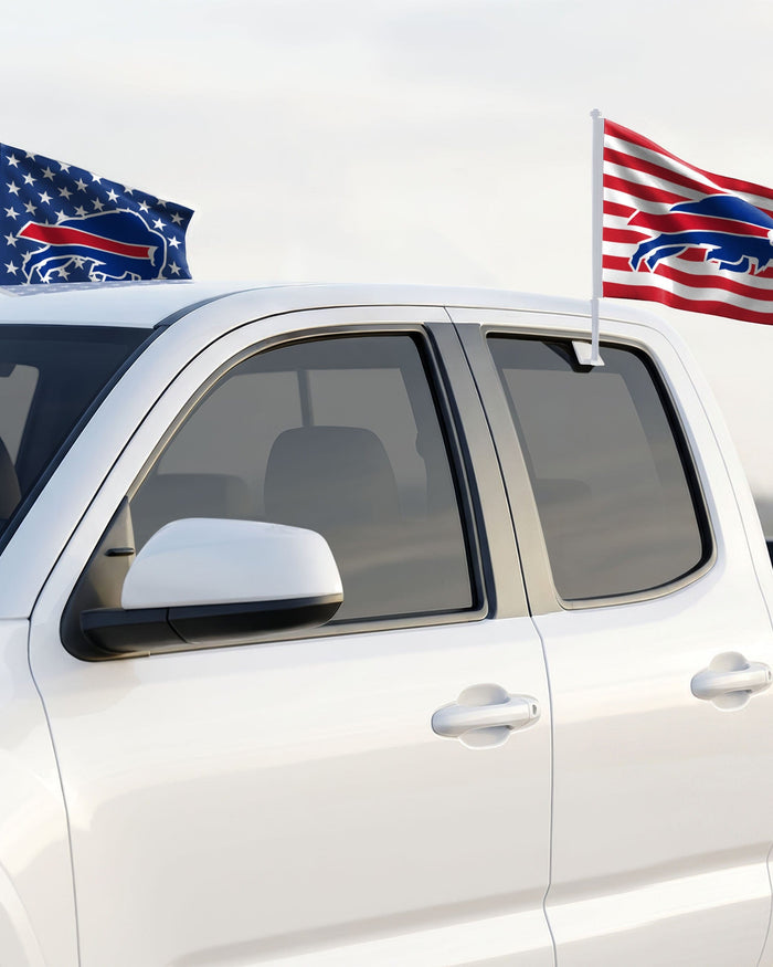 Buffalo Bills 2 Pack Solid Americana Car Flag FOCO - FOCO.com