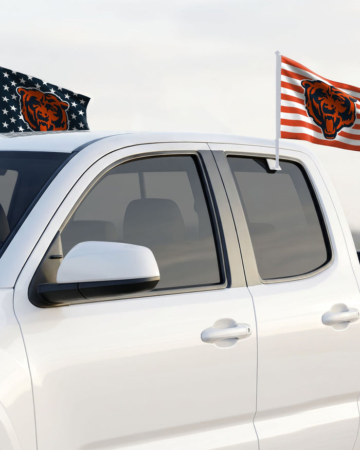 Chicago Bears 2 Pack Solid Americana Car Flag FOCO - FOCO.com