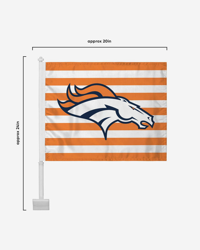 Denver Broncos 2 Pack Solid Americana Car Flag FOCO - FOCO.com