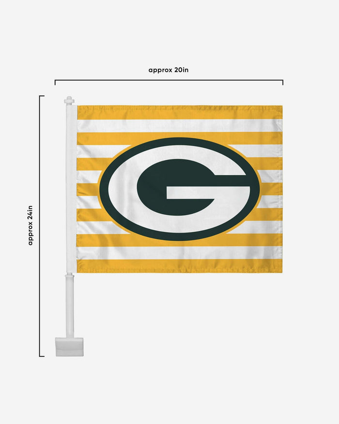 Green Bay Packers 2 Pack Solid Americana Car Flag FOCO - FOCO.com