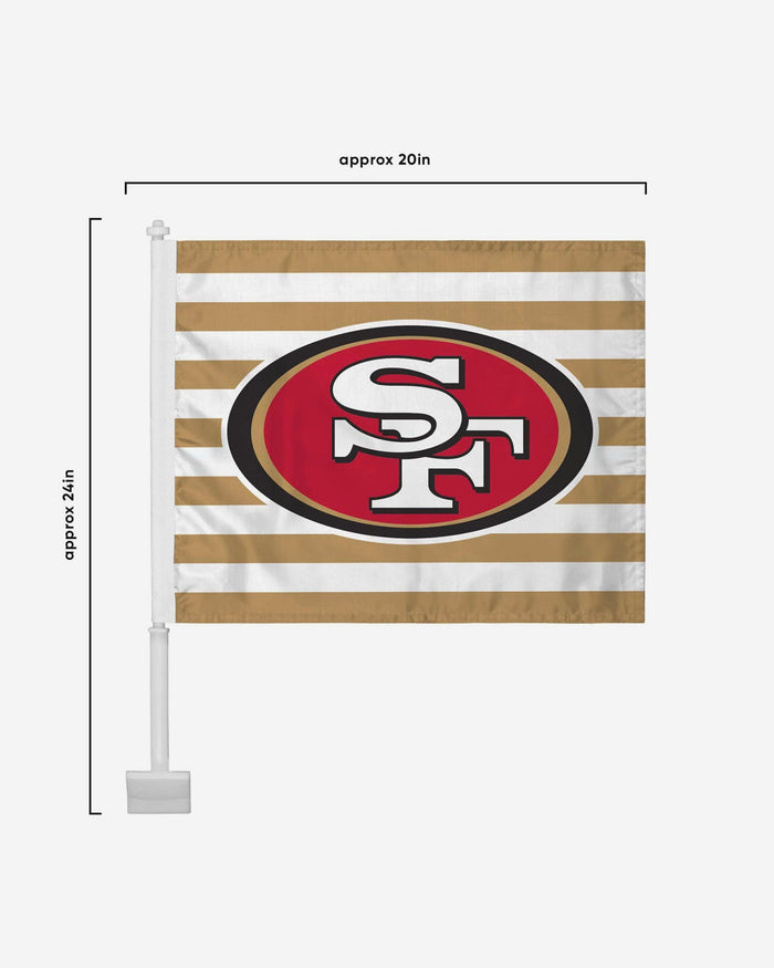 San Francisco 49ers 2 Pack Solid Americana Car Flag FOCO - FOCO.com