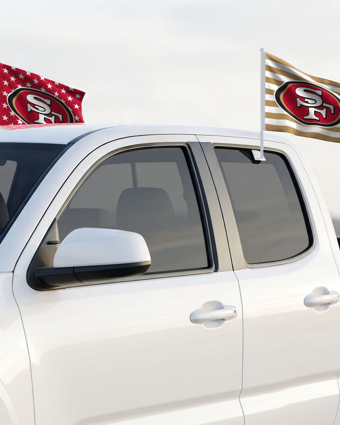 San Francisco 49ers 2 Pack Solid Americana Car Flag FOCO - FOCO.com
