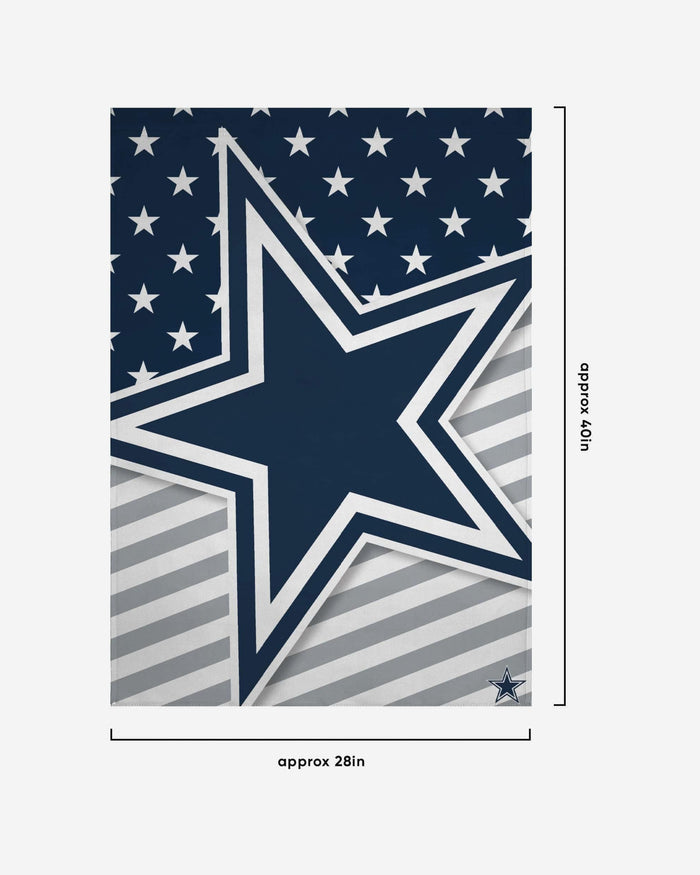 Dallas Cowboys Big Logo Americana Vertical Flag FOCO - FOCO.com