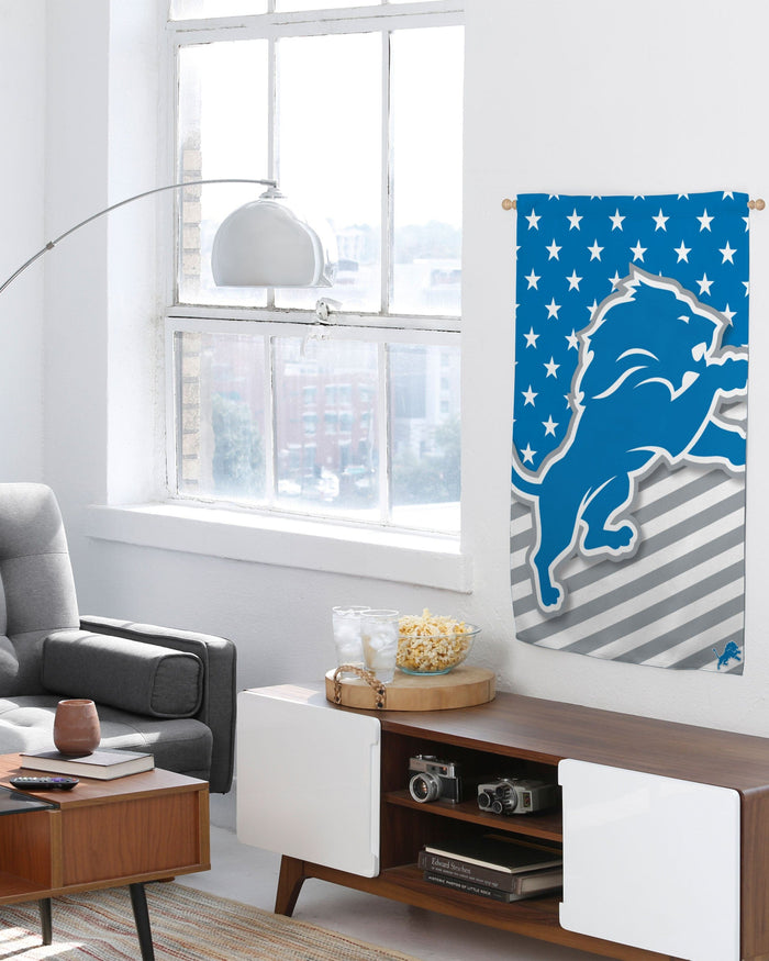 Detroit Lions Big Logo Americana Vertical Flag FOCO - FOCO.com