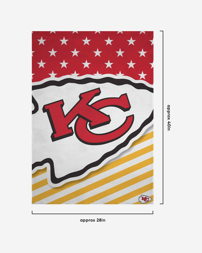 Kansas City Chiefs Big Logo Americana Vertical Flag FOCO - FOCO.com