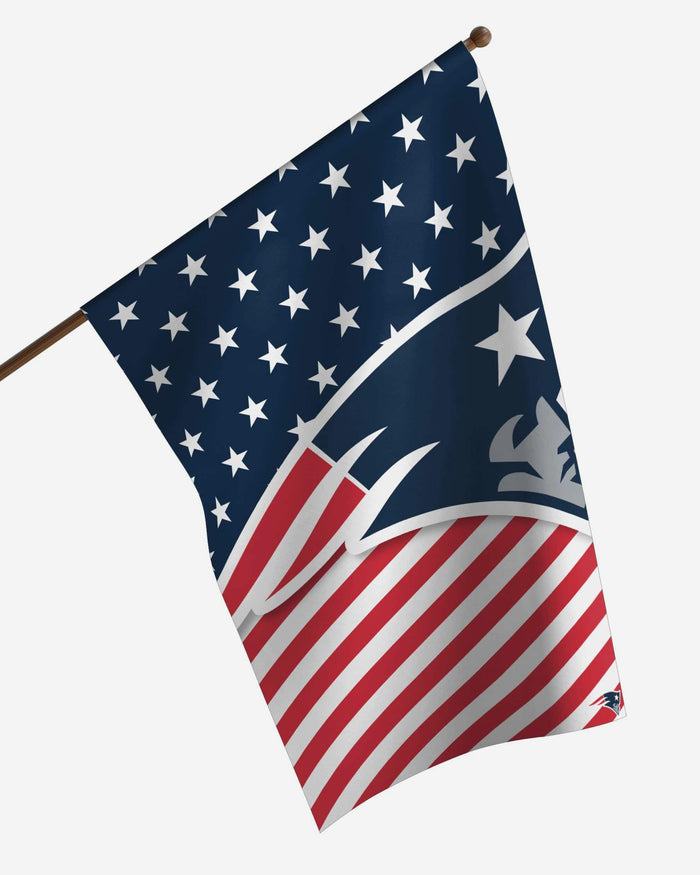 New England Patriots Big Logo Americana Vertical Flag FOCO - FOCO.com