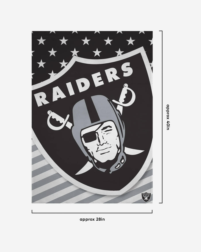 Las Vegas Raiders Big Logo Americana Vertical Flag FOCO - FOCO.com