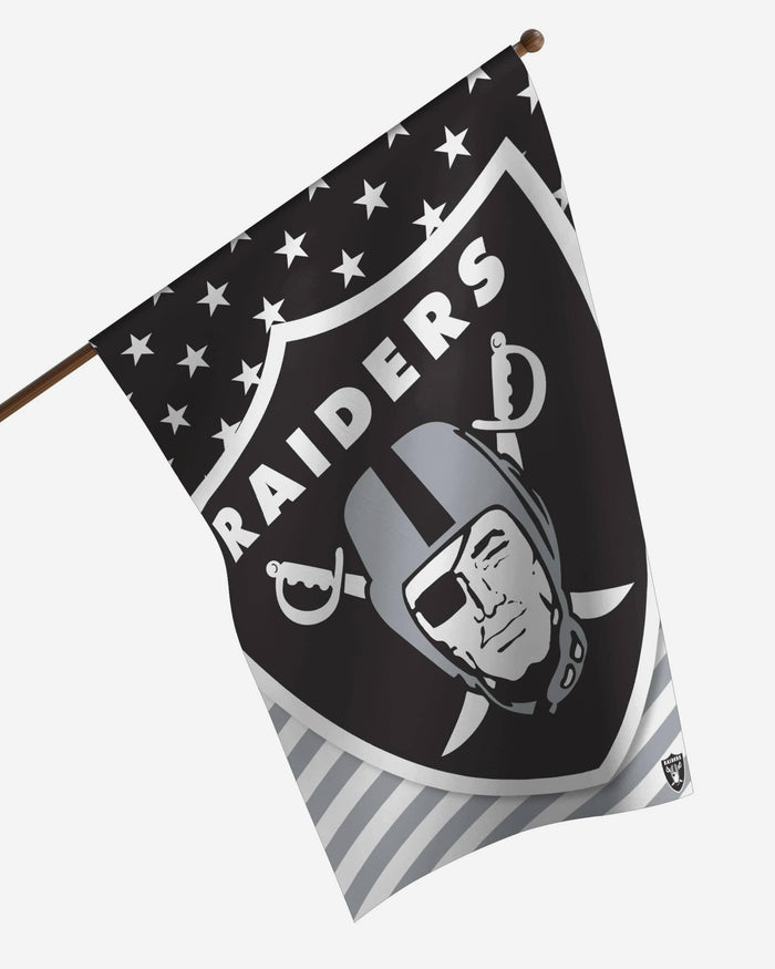 Las Vegas Raiders Big Logo Americana Vertical Flag FOCO - FOCO.com