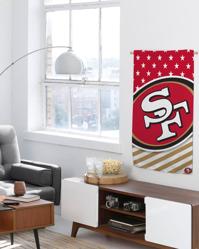San Francisco 49ers Big Logo Americana Vertical Flag FOCO - FOCO.com