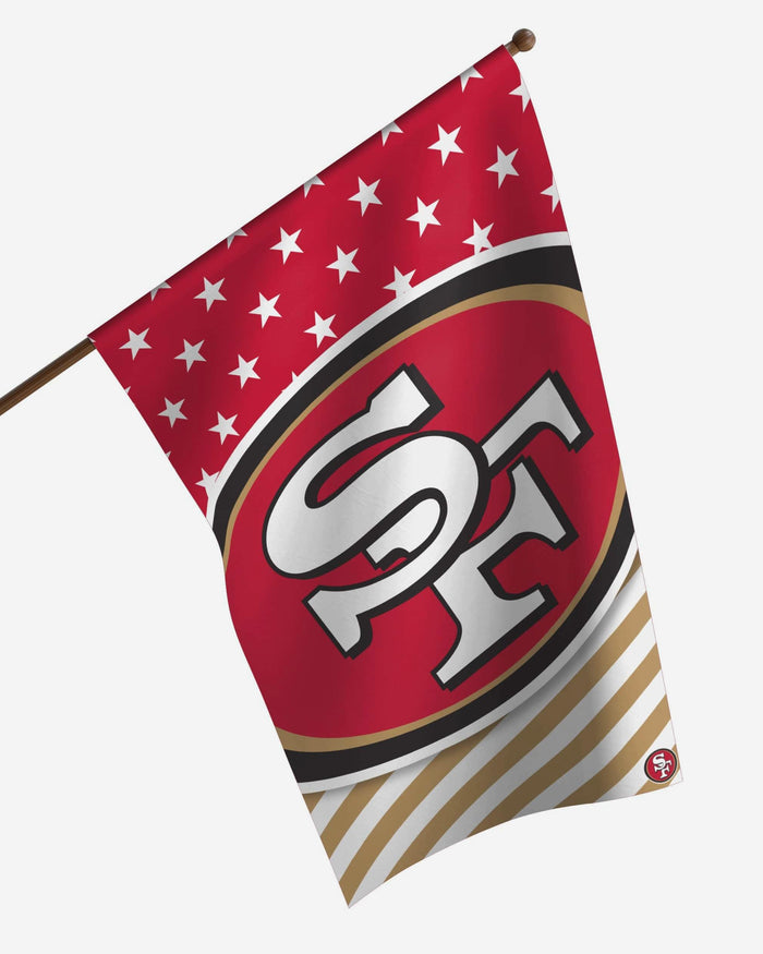 San Francisco 49ers Big Logo Americana Vertical Flag FOCO - FOCO.com