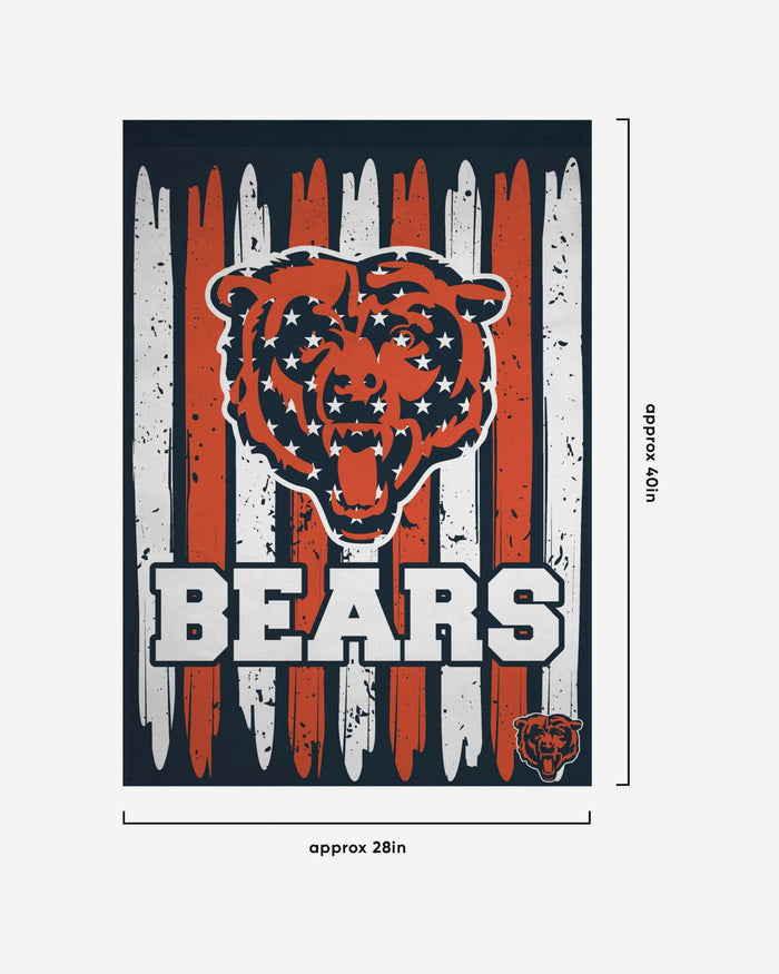 Chicago Bears Brushstroke Americana Vertical Flag FOCO - FOCO.com