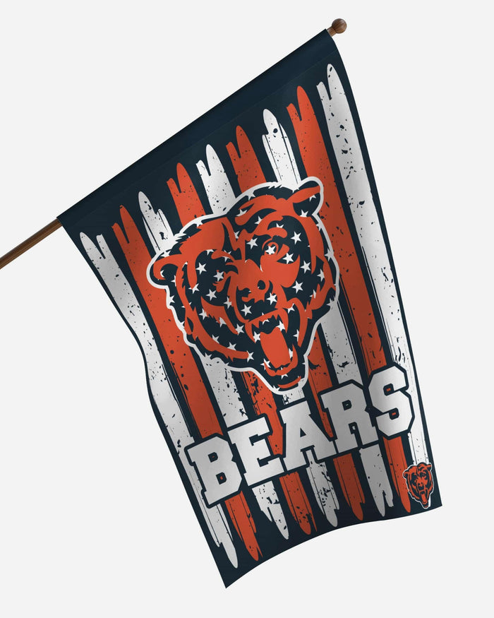 Chicago Bears Brushstroke Americana Vertical Flag FOCO - FOCO.com