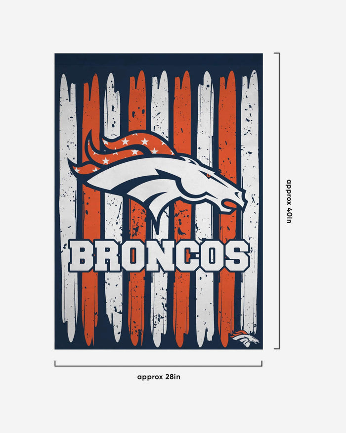 Denver Broncos Brushstroke Americana Vertical Flag FOCO - FOCO.com