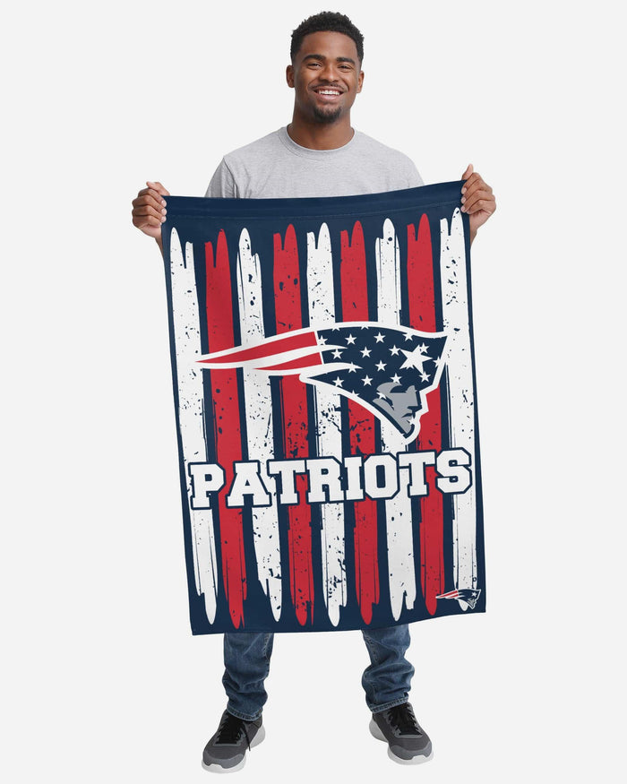 New England Patriots Brushstroke Americana Vertical Flag FOCO - FOCO.com