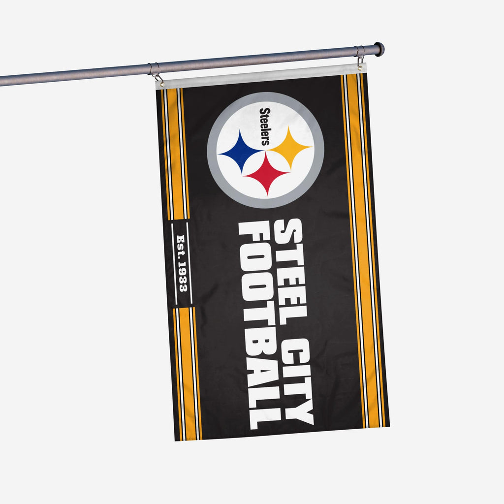 Pittsburgh Steelers Horizontal Slogan Flag FOCO - FOCO.com