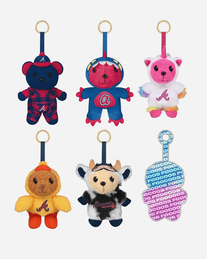 Atlanta Braves FOOCOOS Plush Bag Charm Keychain Blind Box Series 1 FOCO