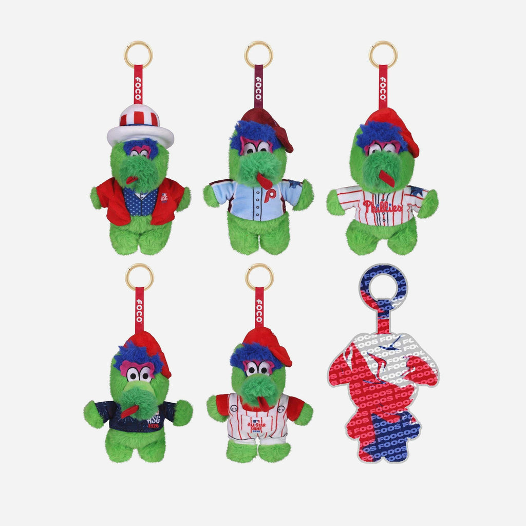 Phillie Phanatic Philadelphia Phillies 2026 All-Star FOOCOOS Plush Bag Charm Keychain Blind Box Series 1 FOCO - FOCO.com