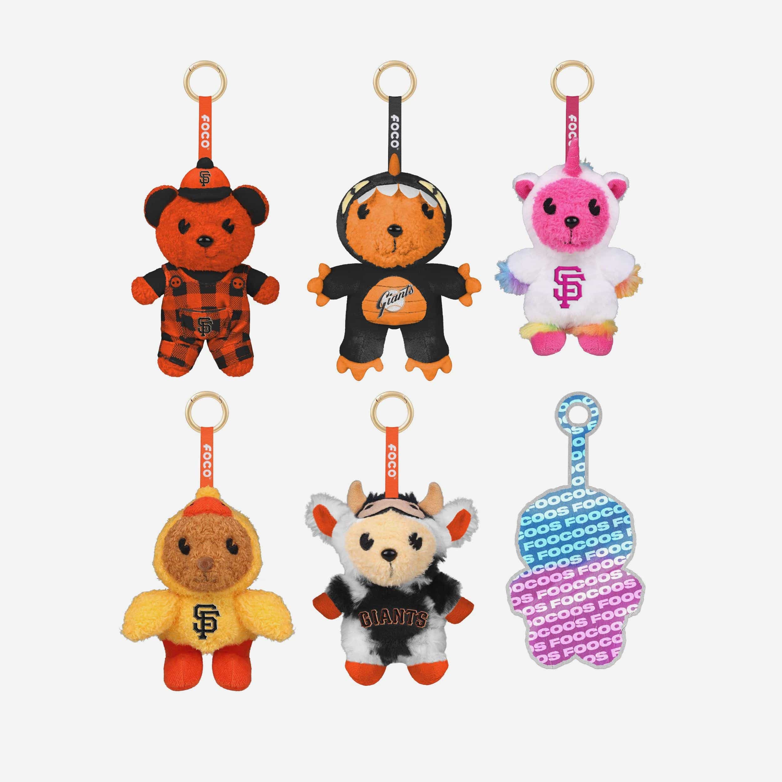 San Francisco Giants FOOCOOS Plush Bag Charm Keychain Blind Box