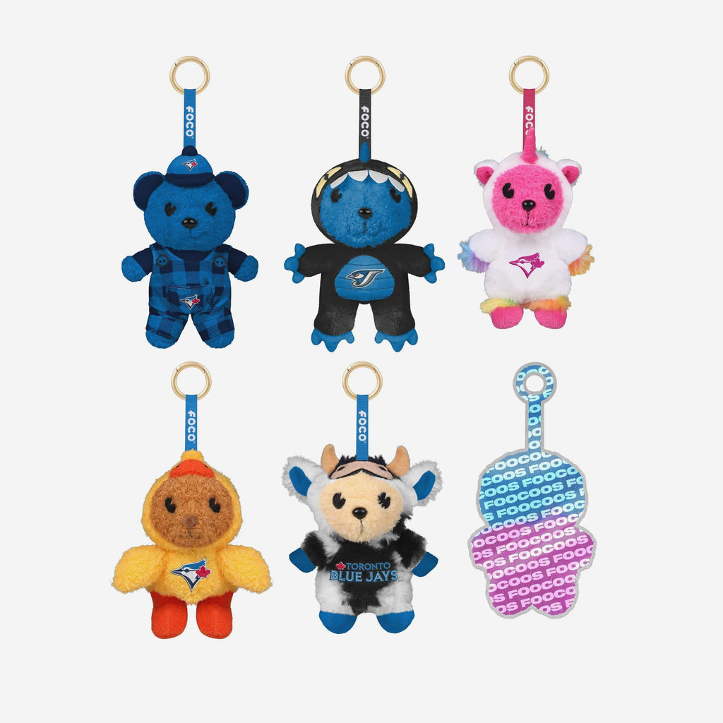 Toronto Blue Jays FOOCOOS Plush Bag Charm Keychain Blind Box Series 1 FOCO - FOCO.com