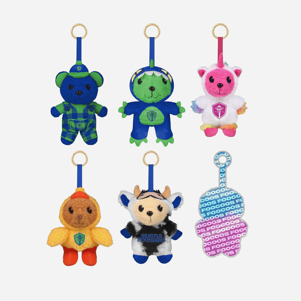 Seattle Sounders FOOCOOS Plush Bag Charm Keychain Blind Box Series 1 FOCO - FOCO.com