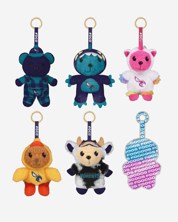 Charlotte Hornets FOOCOOS Plush Bag Charm Keychain Blind Box Series 1 FOCO - FOCO.com