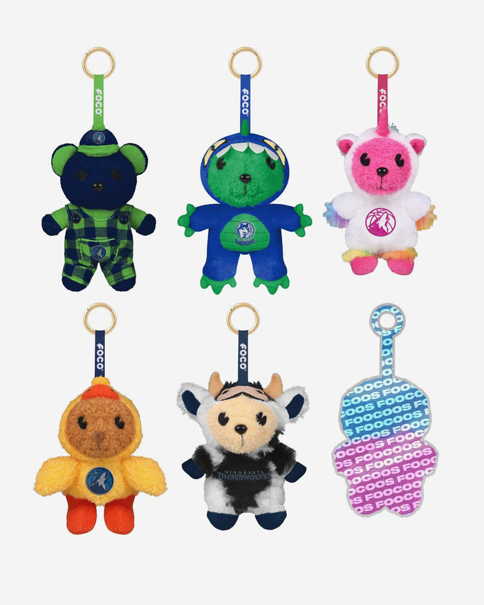 Minnesota Timberwolves FOOCOOS Plush Bag Charm Keychain Blind Box Series 1 FOCO - FOCO.com