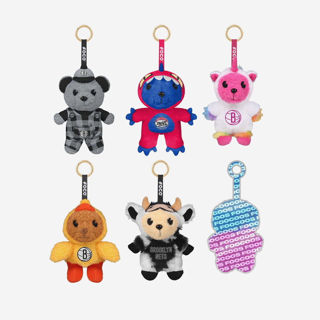 Brooklyn Nets FOOCOOS Plush Bag Charm Keychain Blind Box Series 1 FOCO - FOCO.com