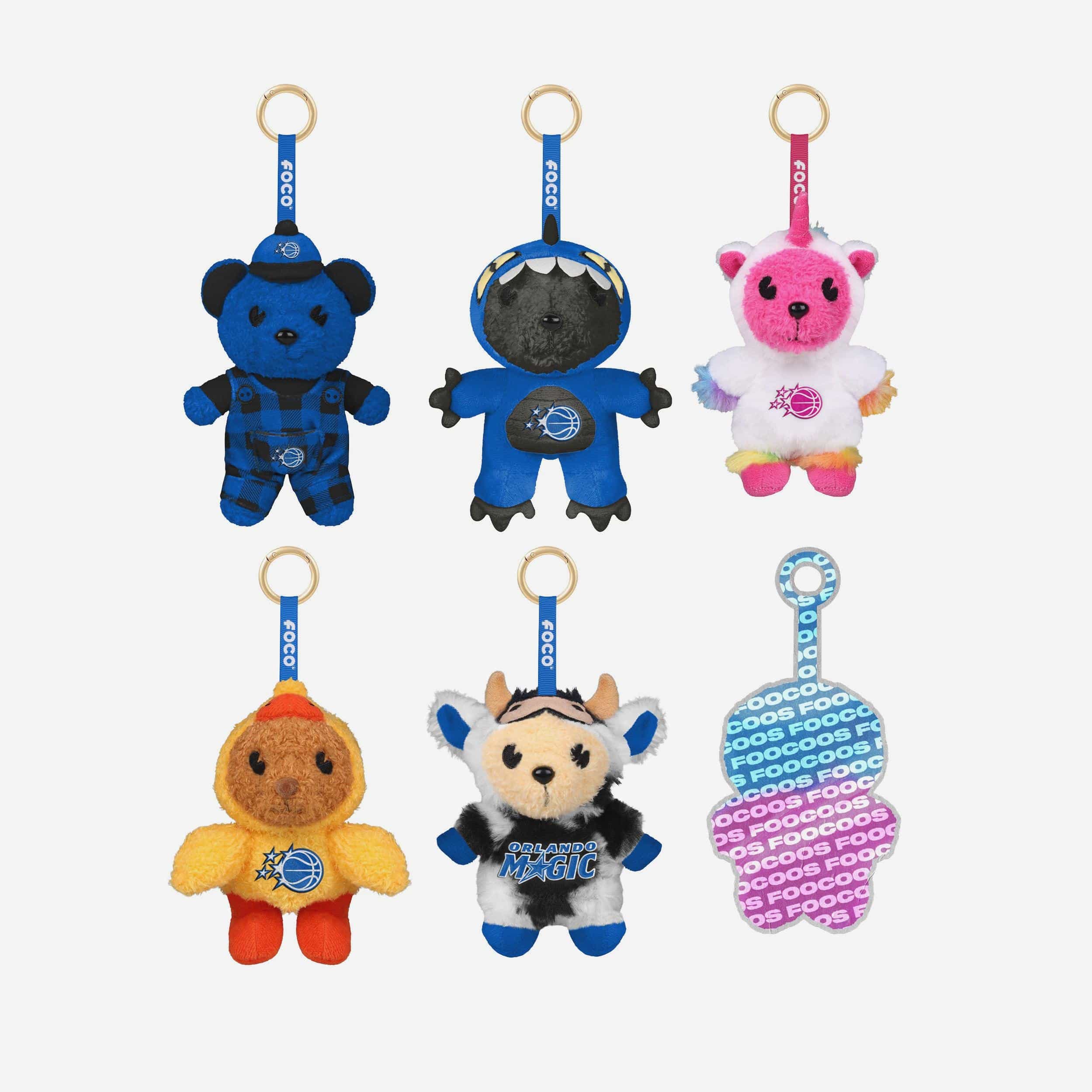Orlando Magic FOOCOOS Plush Bag Charm Keychain Blind Box Series 1 FOCO