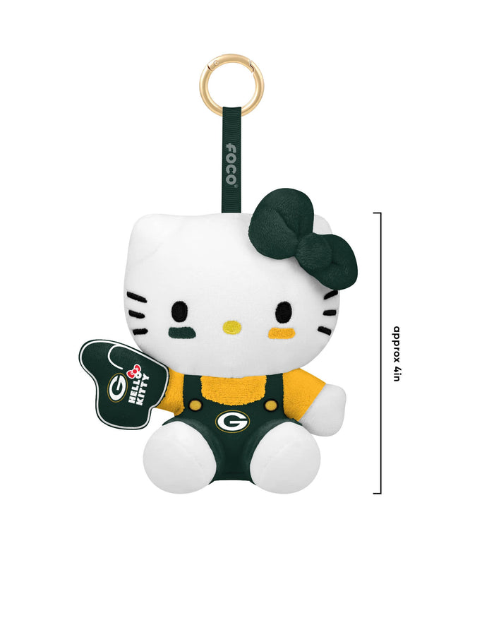 Green Bay Packers Hello Kitty® FOOCOOS Plush Bag Charm Keychain Blind Box Series 1 FOCO - FOCO.com