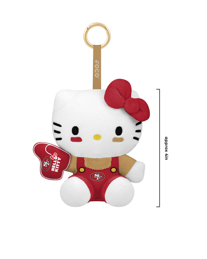 San Francisco 49ers Hello Kitty® FOOCOOS Plush Bag Charm Keychain Blind Box Series 1 FOCO - FOCO.com