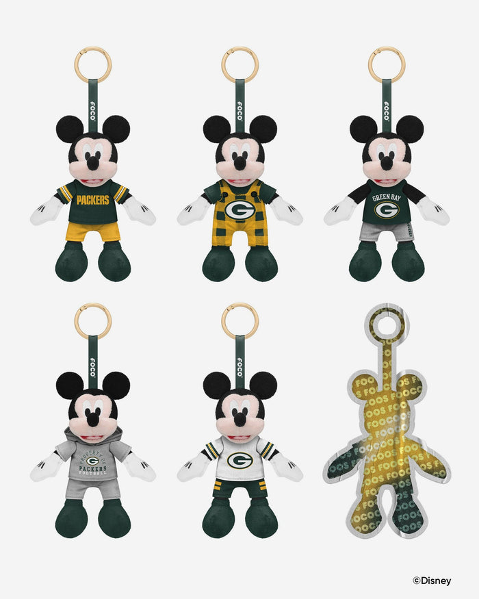 Green Bay Packers Disney Mickey Mouse FOOCOOS Clip-On Plush Blind Box Series 1 FOCO - FOCO.com
