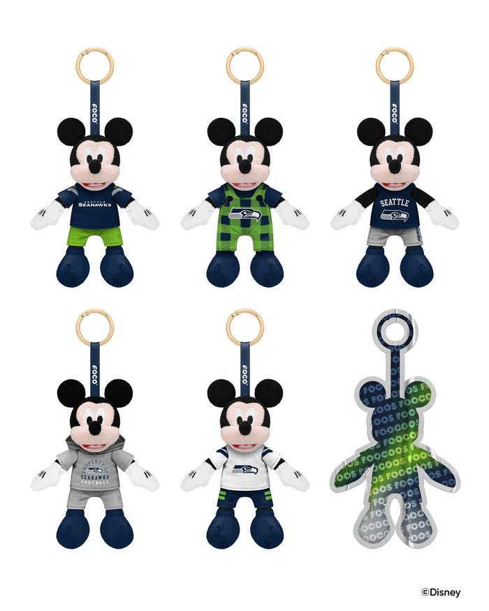 Seattle Seahawks Disney Mickey Mouse FOOCOOS Clip-On Plush Blind Box Series 1 FOCO - FOCO.com