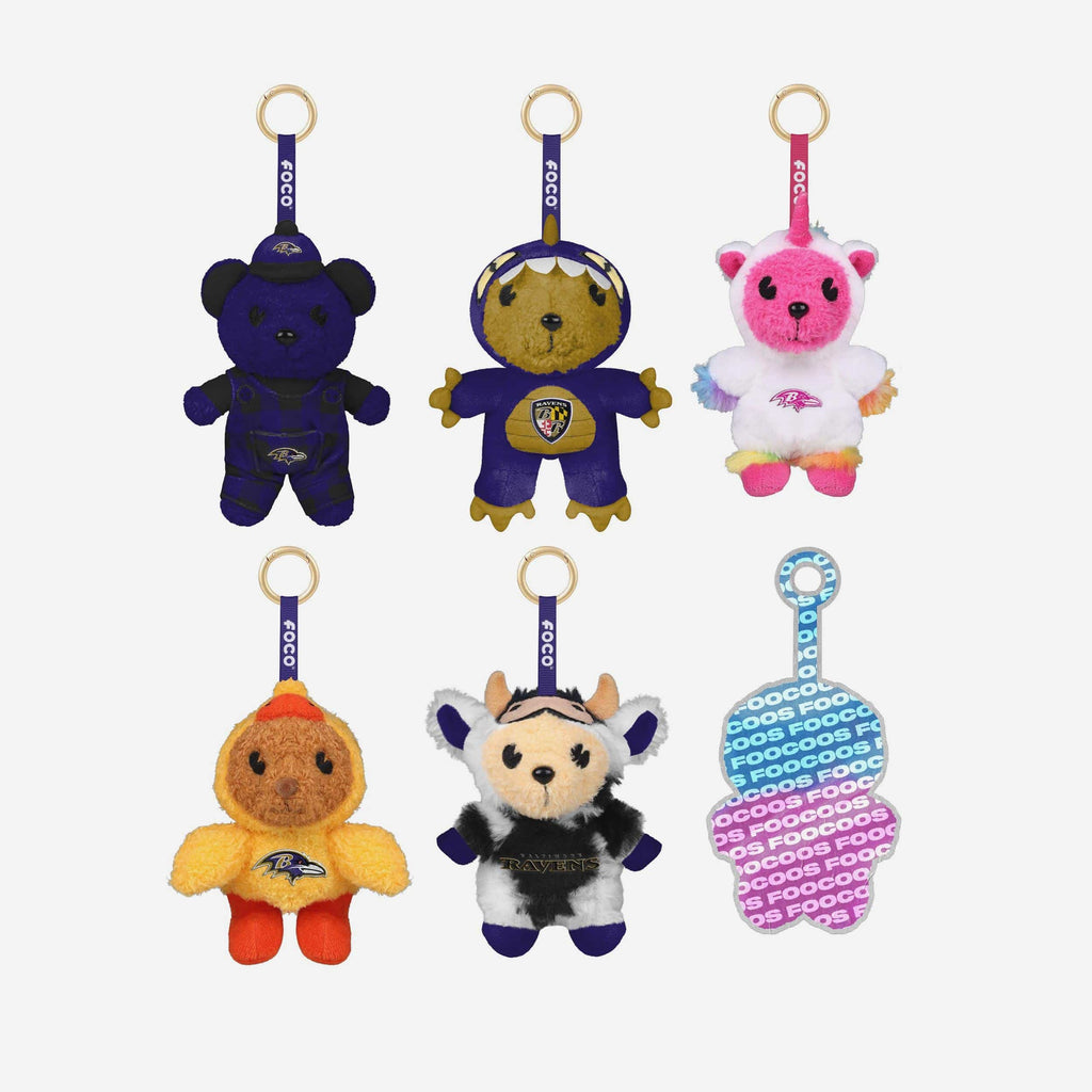 Baltimore Ravens FOOCOOS Plush Bag Charm Keychain Blind Box Series 1 FOCO - FOCO.com