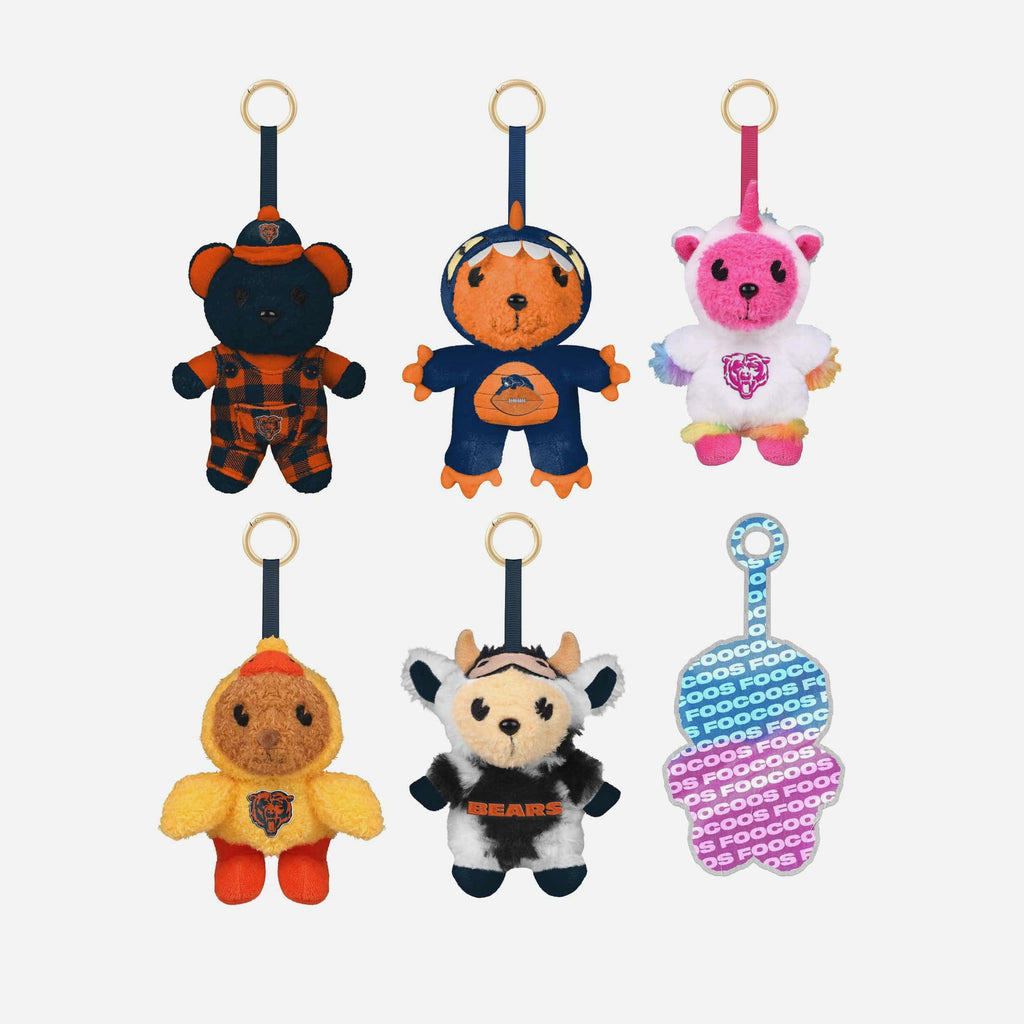 Chicago Bears FOOCOOS Plush Bag Charm Keychain Blind Box Series 1 FOCO - FOCO.com
