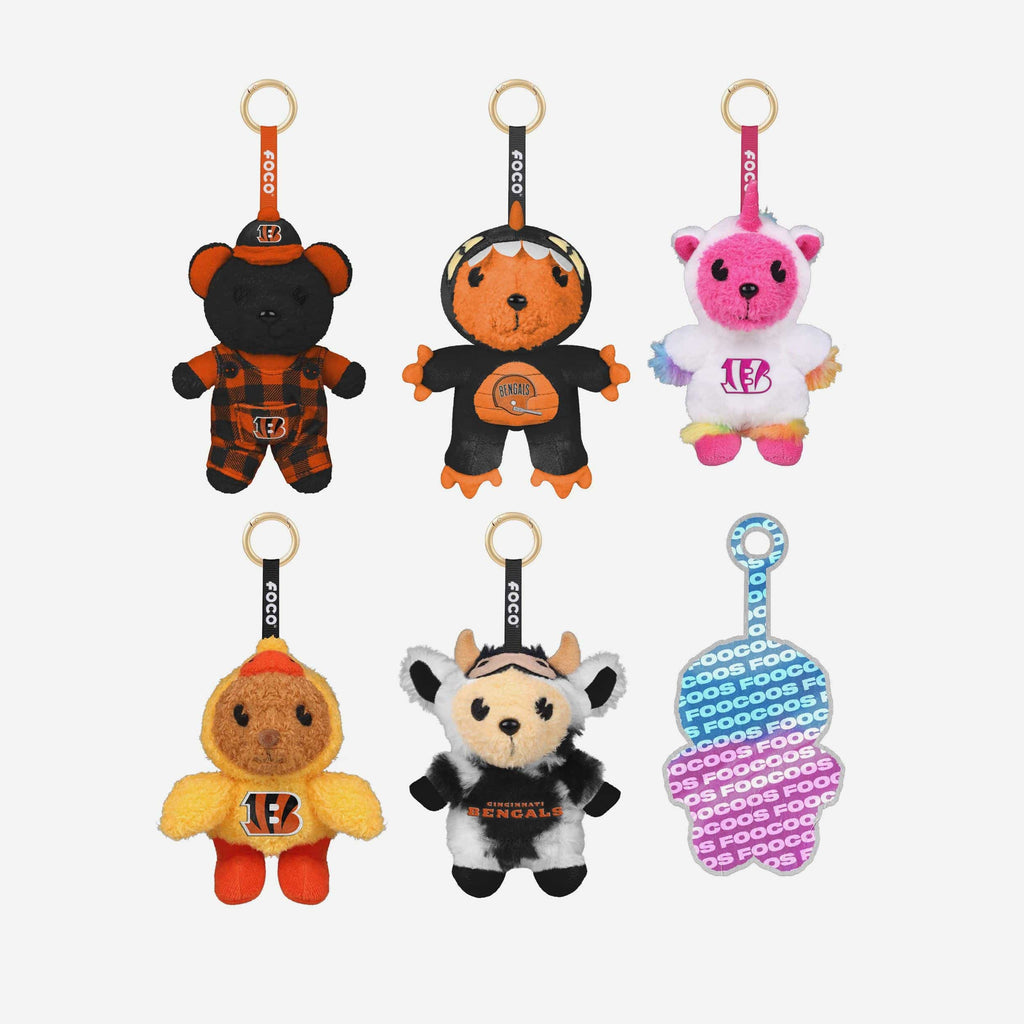 Cincinnati Bengals FOOCOOS Plush Bag Charm Keychain Blind Box Series 1 FOCO - FOCO.com