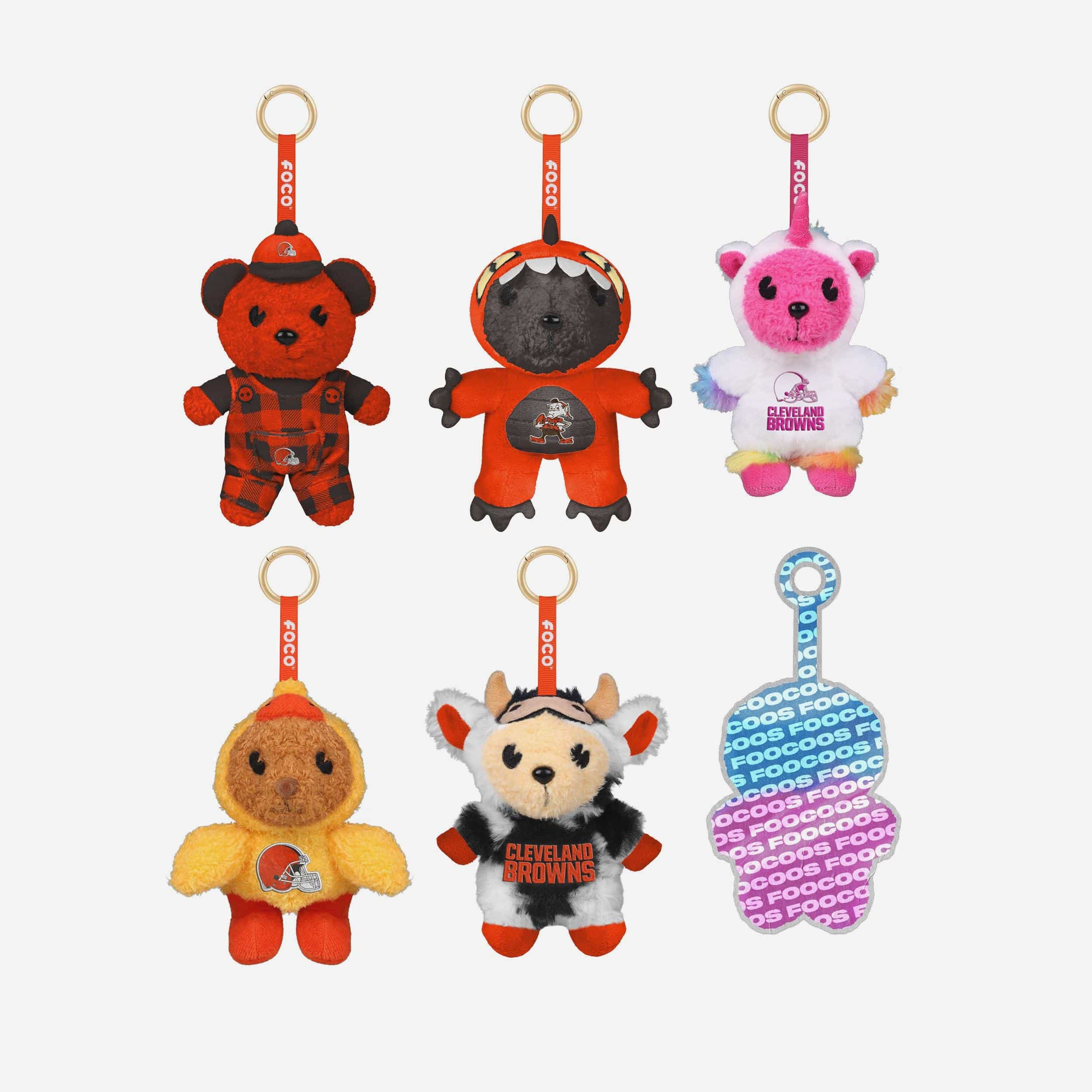 Cleveland Browns FOOCOOS Plush Bag Charm Keychain Blind Box Series