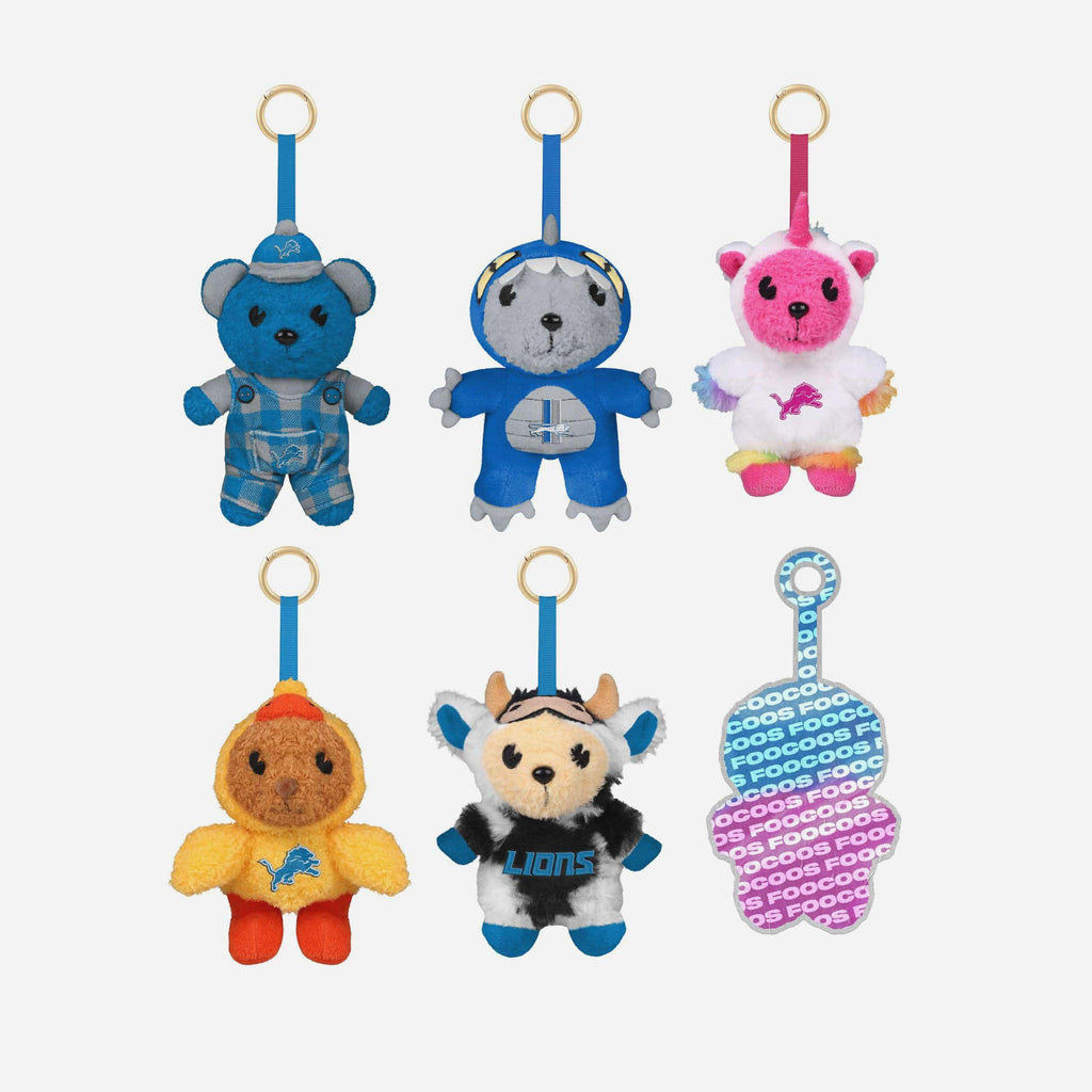 Detroit Lions FOOCOOS Plush Bag Charm Keychain Blind Box Series 1 FOCO - FOCO.com