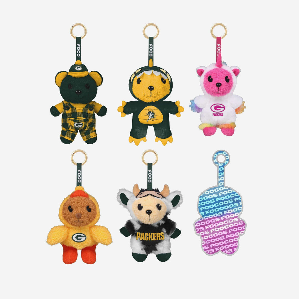 Green Bay Packers FOOCOOS Plush Bag Charm Keychain Blind Box Series 1 FOCO - FOCO.com