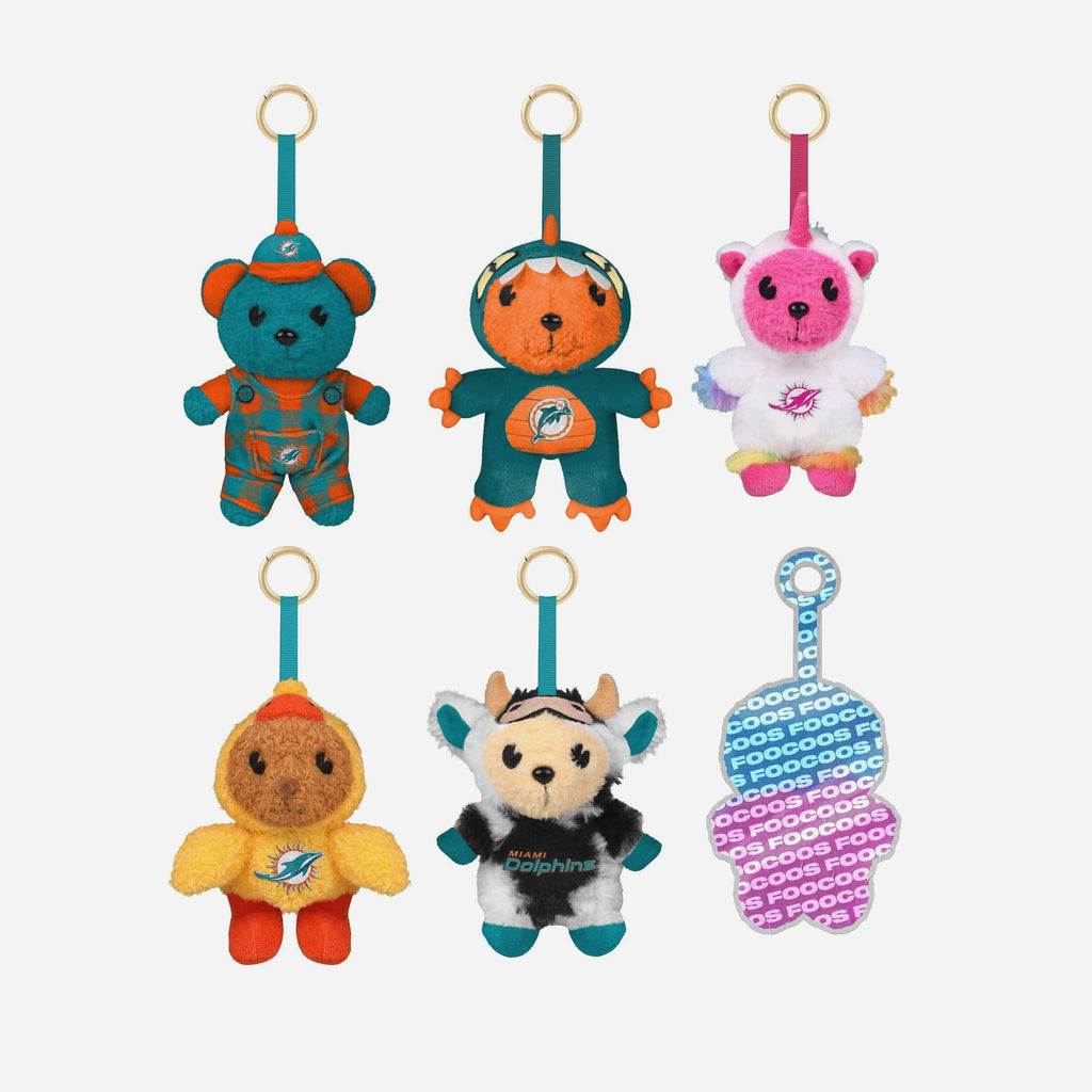 Miami Dolphins FOOCOOS Plush Bag Charm Keychain Blind Box Series 1 FOCO - FOCO.com