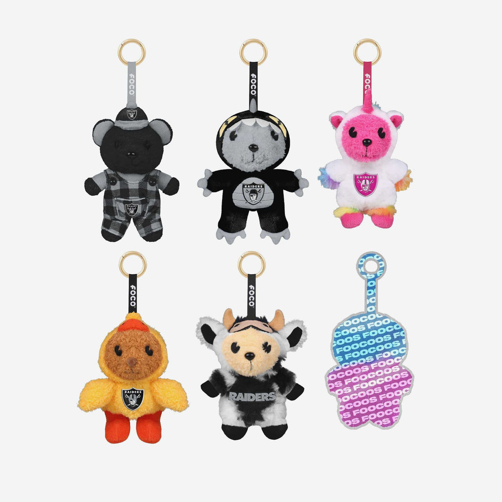 Las Vegas Raiders FOOCOOS Plush Bag Charm Keychain Blind Box Series 1 FOCO - FOCO.com