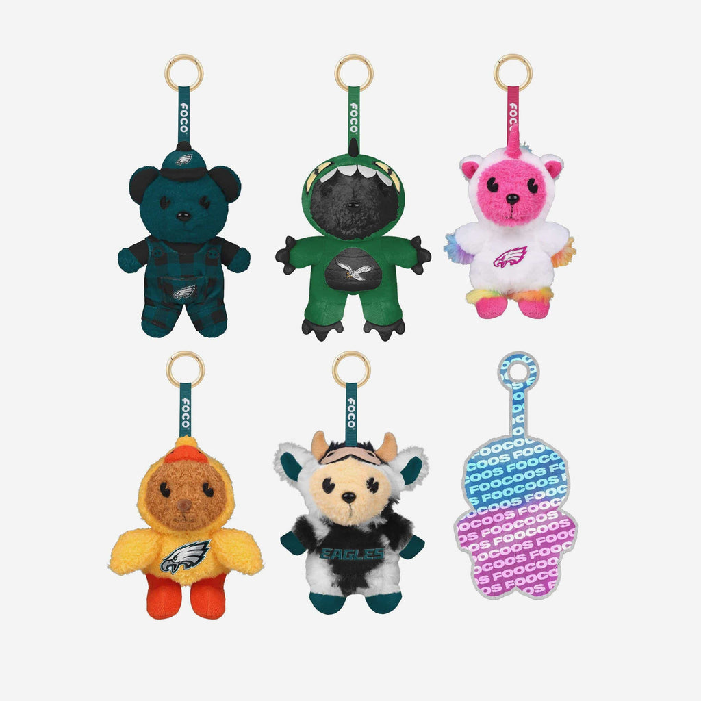 Philadelphia Eagles FOOCOOS Plush Bag Charm Keychain Blind Box Series 1 FOCO - FOCO.com