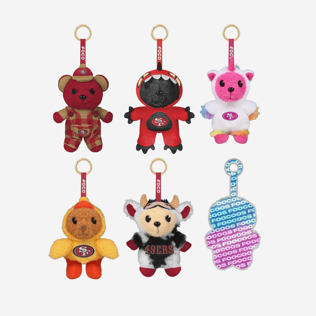 San Francisco 49ers FOOCOOS Plush Bag Charm Keychain Blind Box Series 1 FOCO - FOCO.com