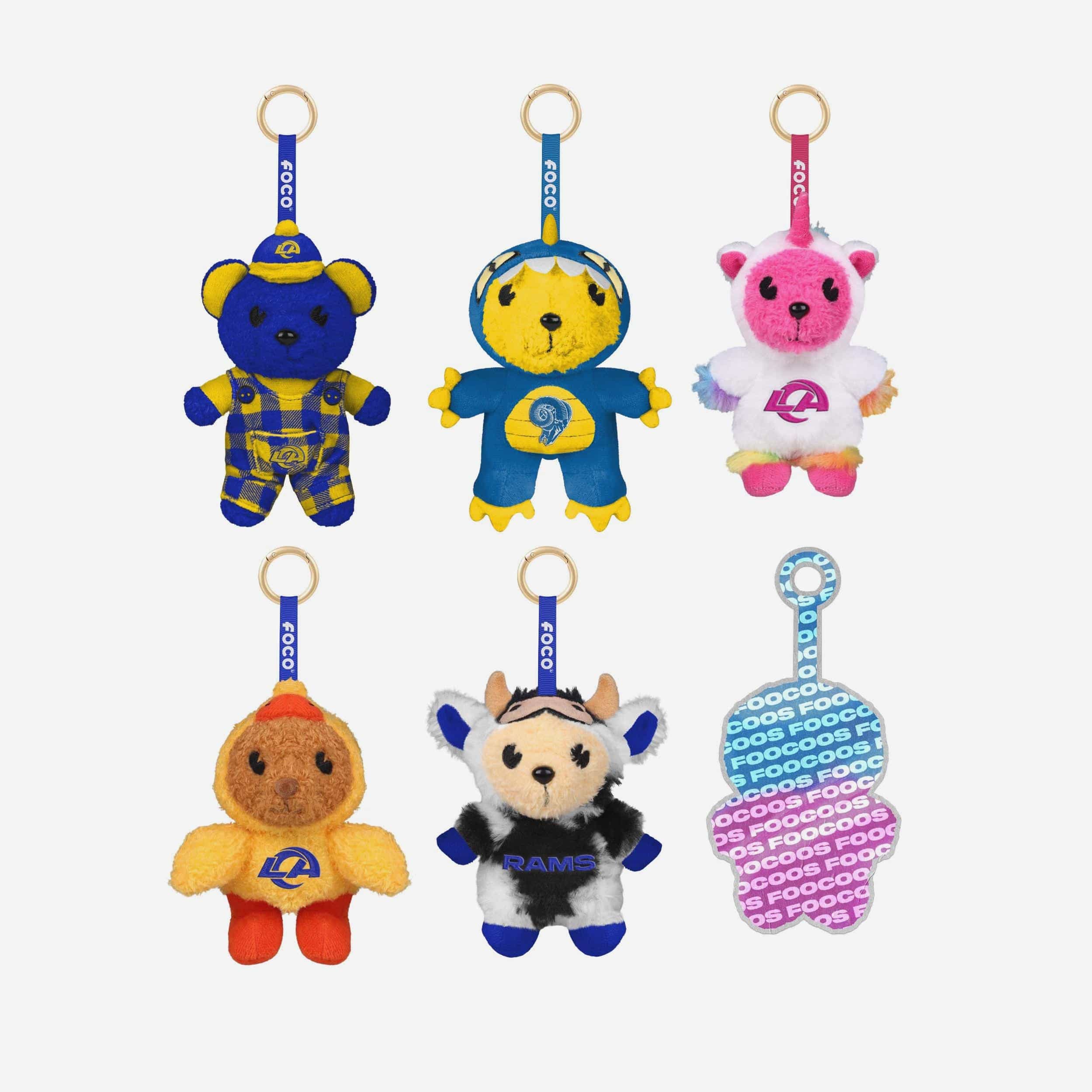 lovesong バンコクプレミアグッズ Los Angeles Rams FOOCOOS Plush Bag Charm Keychain Blind Box Series